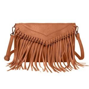 7334 Fringe Hobo Purse Vintage Tassel Shoulder Bag Black Tassel Handbags